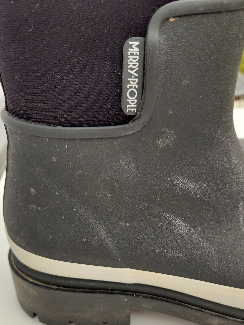 Merry People black waterproof Chelsea lug sole Rain boots 9 Eu 40 - Picture 2 of 6